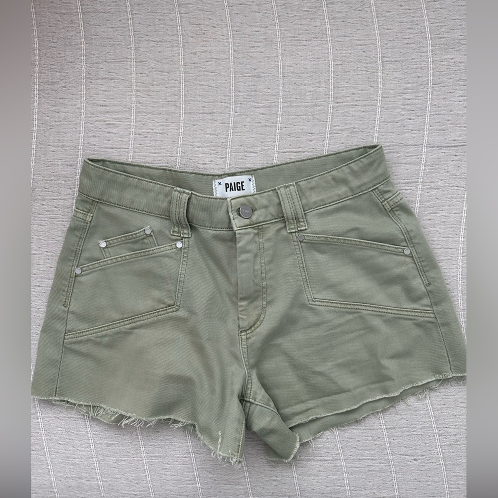 PAIGE Sage Denim Shorts